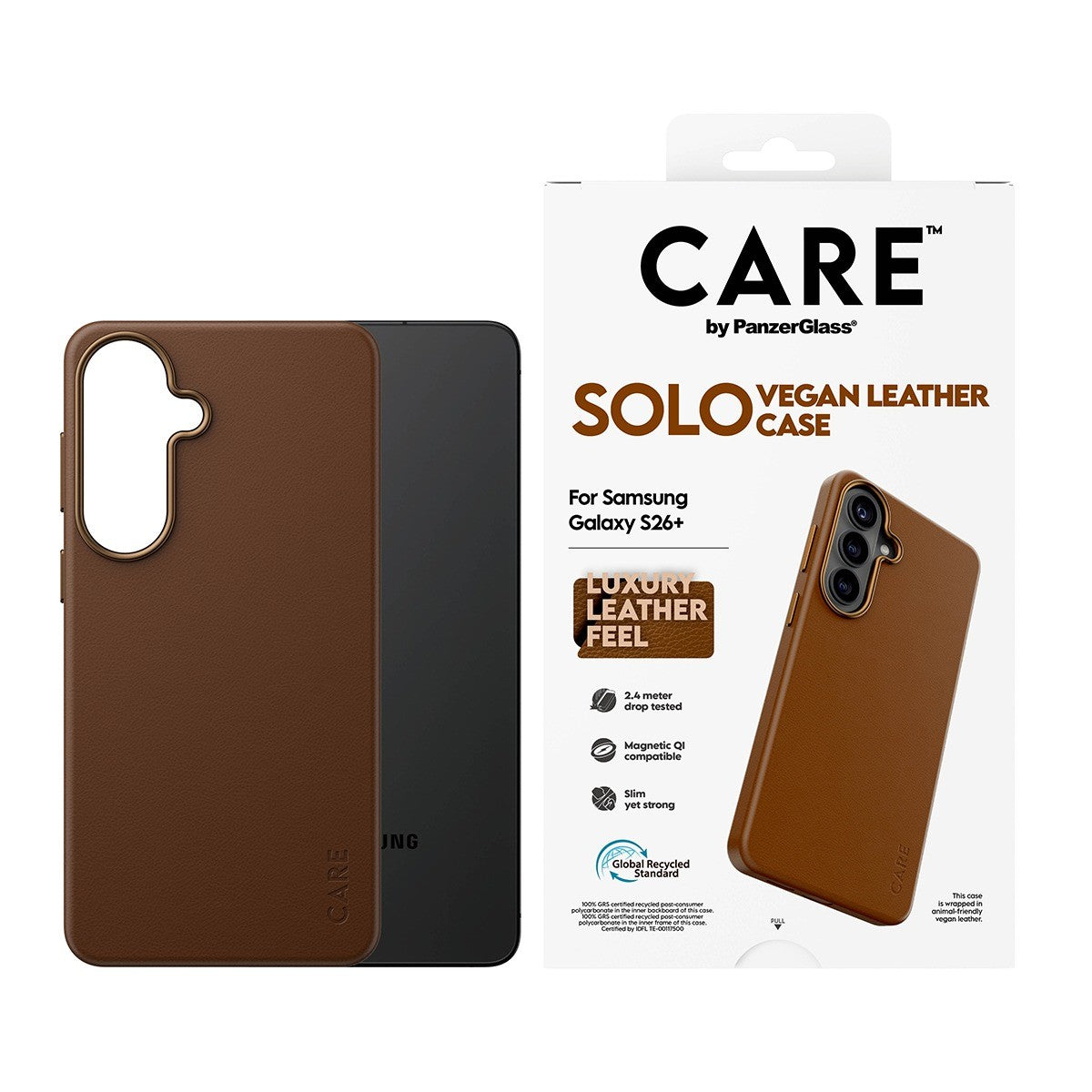 CARE by PanzerGlass Samsung Galaxy S26 Plus Kuori Solo MagSafe Ruskea