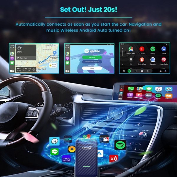 Carlinkit 4.0 Apple Carplay/Android Auto Langaton Adapteri