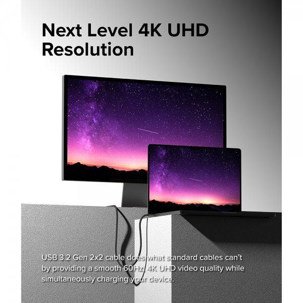 Ringke kaapeli USB 3.2 Gen 2x2 USB-C 240W 2m