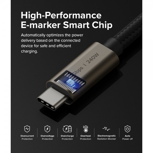 Ringke kaapeli USB 3.2 Gen 2x2 USB-C 240W 2m