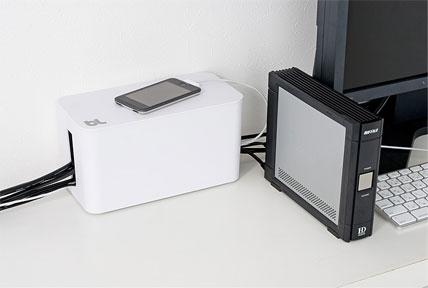 Bluelounge Cablebox Mini johtokotelo, valkoinen