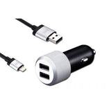 Just Mobile Autolaturi Ja Lightning-kaapeli Highway Max Musta Hopea