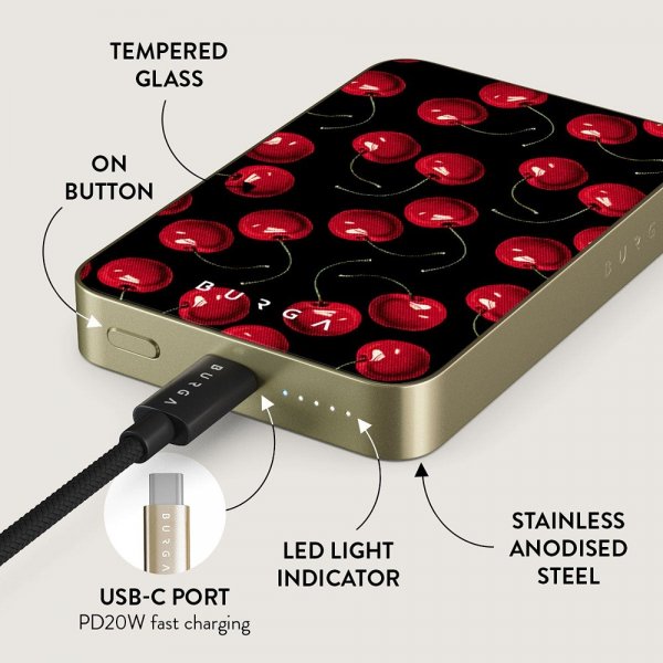 Burga Powerbank MagSafe 5000 mAh Cherrybomb Kulta