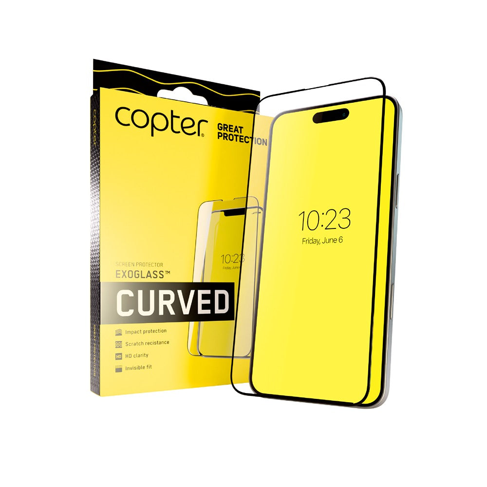 Copter iPhone 17/iPhone 17 Pro/iPhone 18 Pro Näytönsuoja Exoglass Curved