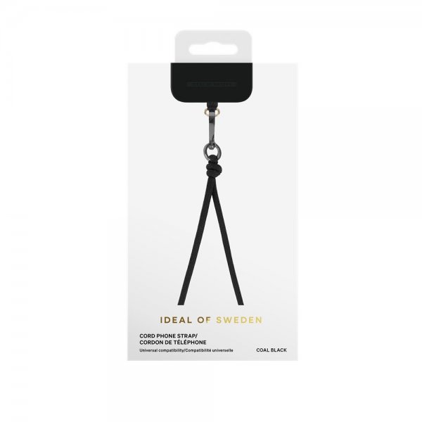 Ideal of Sweden Cord Puhelinranneke Hiilenmusta