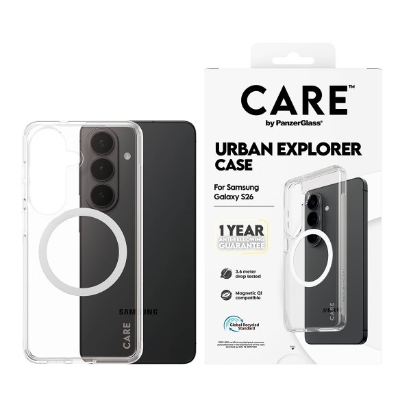 CARE by PanzerGlass Samsung Galaxy S26 Kuori Urban Explorer MagSafe Transparentti