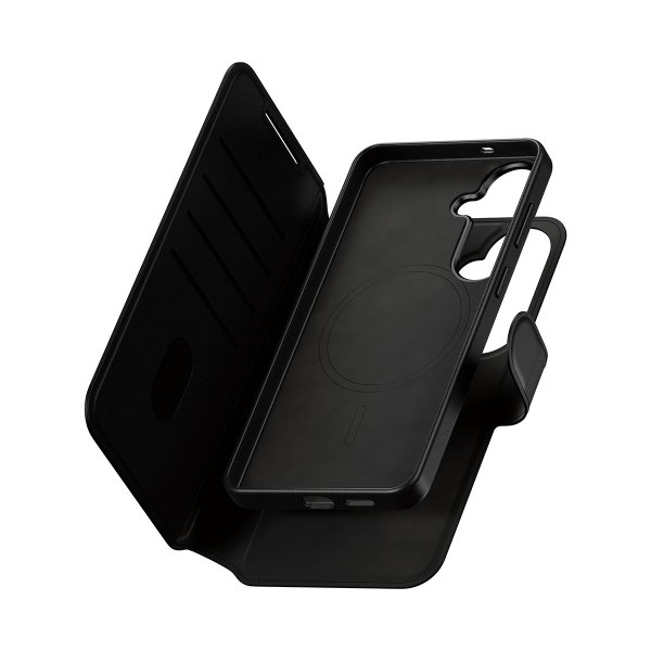 CARE by PanzerGlass Samsung Galaxy S26 Plus -kotelo Tango Two-in-One Wallet MagSafe Musta