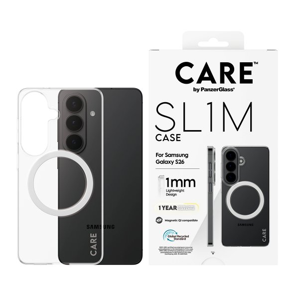 CARE by PanzerGlass Samsung Galaxy S26 -suojakuori SL1M läpinäkyvä