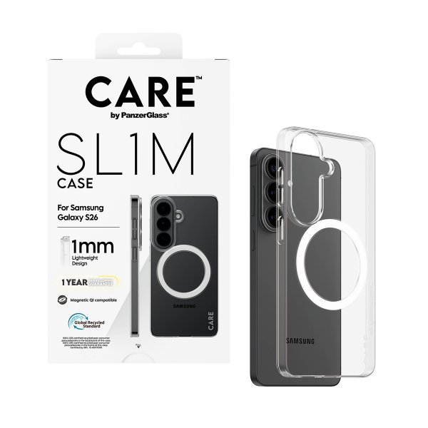 CARE by PanzerGlass Samsung Galaxy S26 -suojakuori SL1M läpinäkyvä