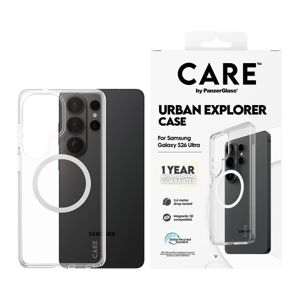 CARE by PanzerGlass Samsung Galaxy S26 Ultra Urban Explorer MagSafe Läpinäkyvä Suojakuori