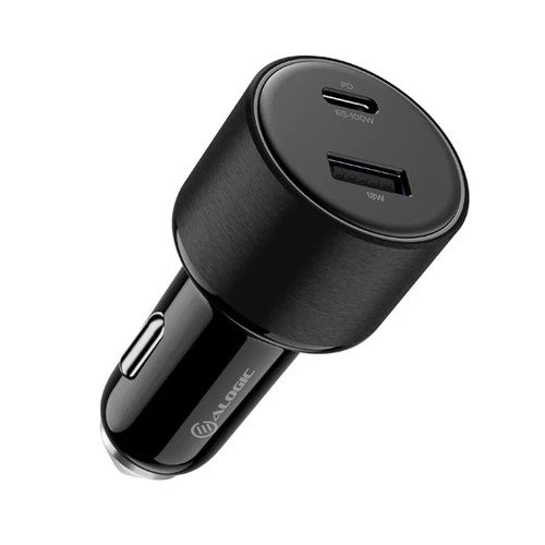 ALOGIC Autolaturi Rapid Power 100W 1xUSB-C & 1xUSB-A