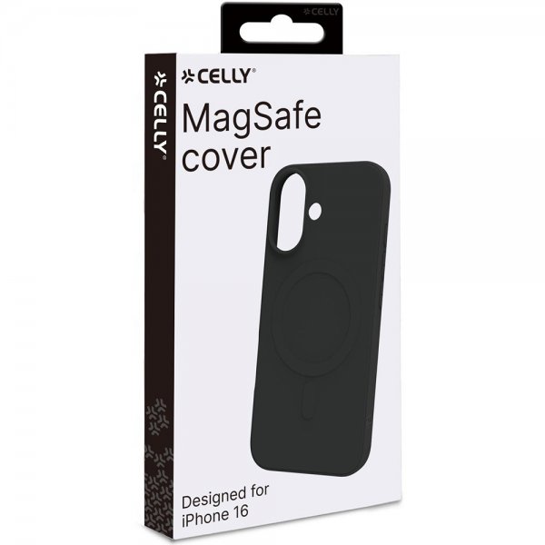 Celly iPhone 16 Suojakuori CROMOMAG Musta