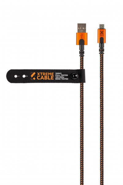 Xtorm Xtreme USB-A–Micro-USB-kaapeli 1,5 m musta/oranssi