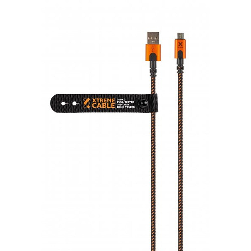 Xtorm Xtreme USB-A–Micro-USB-kaapeli 1,5 m musta/oranssi