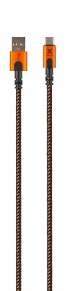 Xtorm Xtreme USB-A–USB-C-kaapeli 1,5 m musta/oranssi