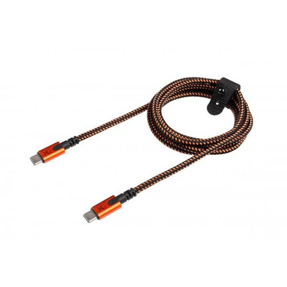 Xtorm Xtreme USB-C–USB-C PD -kaapeli 1,5 m musta/oranssi
