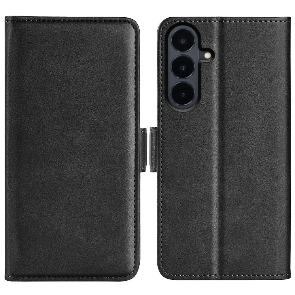 Samsung Galaxy S26 FE Kotelo Nahkatekstuuri Musta