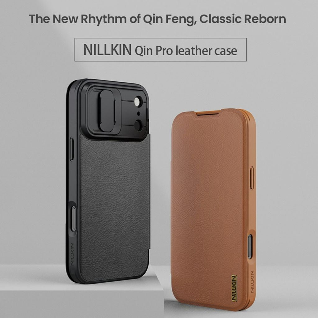 Nillkin iPhone 17 Pro/iPhone 18 Pro Kotelo Qin Pro Musta