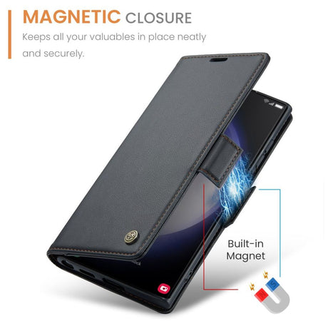 CaseMe Samsung Galaxy S24 Ultra Kotelo 023 Series Musta