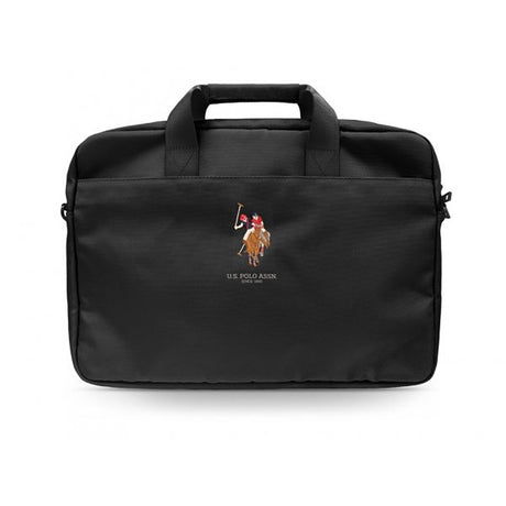 U.S. Polo Kannettavan tietokoneen laukku logolla 15" musta