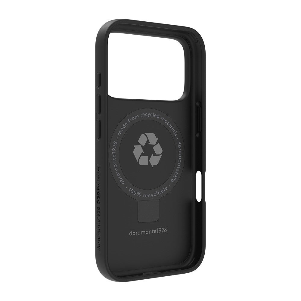 dbramante1928 iPhone 17 Pro/iPhone 18 Pro Kuori Iceland Ultra MagSafe Kick D3O Musta