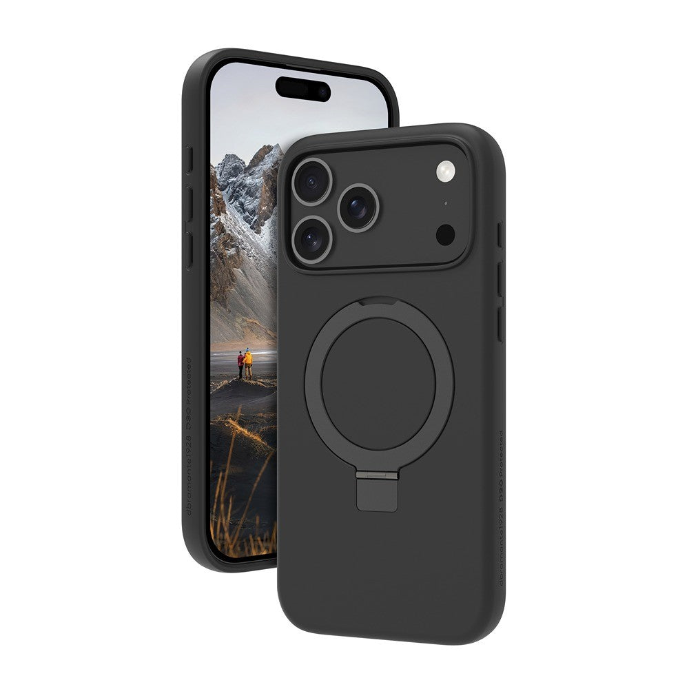 dbramante1928 iPhone 17 Pro Max/iPhone 18 Pro Max Kuori Iceland Ultra MagSafe Kick D3O Musta