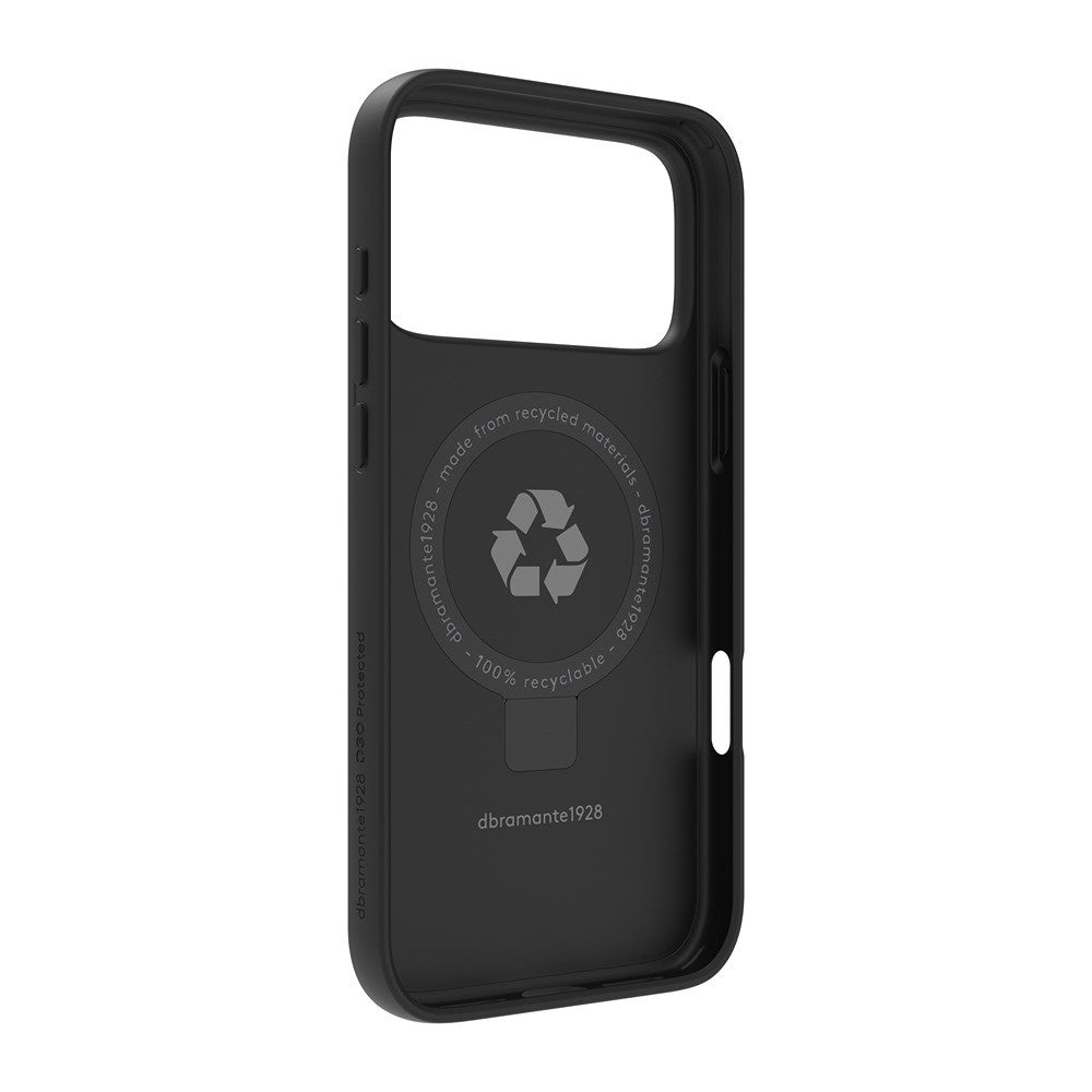 dbramante1928 iPhone 17 Pro Max/iPhone 18 Pro Max Kuori Iceland Ultra MagSafe Kick D3O Musta