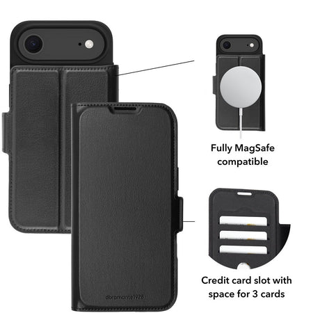 dbramante1928 iPhone Air Kotelo Oslo Pro MagSafe Musta