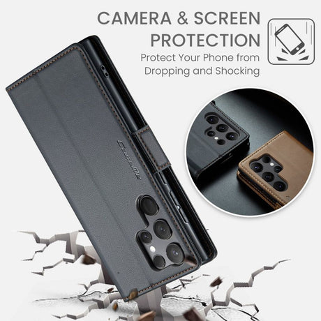 CaseMe Samsung Galaxy S24 Ultra Kotelo 023 Series Musta