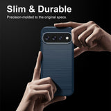 Google Pixel 11 Pro XL Kuori Harjattu Kuituhiilikuvio Sininen