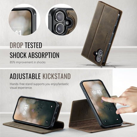 CaseMe iPhone 17 Kotelo C49 Series Ruskea