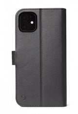 Decoded iPhone 11/Xr Kotelo Irrotettava Kuori Aitoa Nahkaa Musta