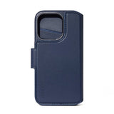 Decoded iPhone 15 Plus -kotelo, nahka, irrotettava lompakko, True Navy
