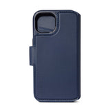 Decoded iPhone 15 Plus -kotelo, nahka, irrotettava lompakko, True Navy