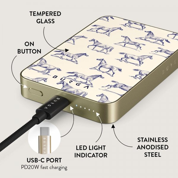 Burga Powerbank MagSafe 5000 mAh Derby Race Kulta