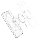 Spigen Google Pixel 10a -suojakuori Ultra Hybrid MagFit Clear Graphite