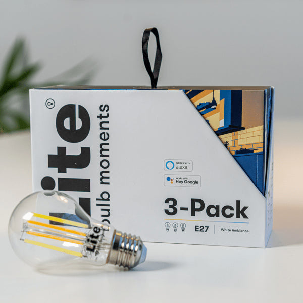 Lite Bulb Moments White Ambience E27 Filament-lamppu - 3 kpl:n pakkaus