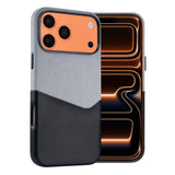 iPhone 17 Pro/iPhone 18 Pro Kuori Nahkaa Korttipidike MagSafe Musta