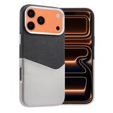 iPhone 17 Pro/iPhone 18 Pro Kuori Nahkaa Korttipidike MagSafe Harmaa