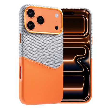 iPhone 17 Pro/iPhone 18 Pro Kuori Nahkaa Korttipidike MagSafe Oranssi