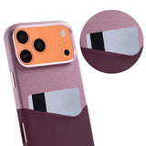 iPhone 17 Pro/iPhone 18 Pro Kuori Nahkaa Korttipidike MagSafe Violetti