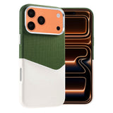 iPhone 17 Pro/iPhone 18 Pro Kuori Nahkaa Korttipidike MagSafe Valkoinen
