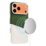iPhone 17 Pro/iPhone 18 Pro Kuori Nahkaa Korttipidike MagSafe Valkoinen