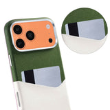 iPhone 17 Pro/iPhone 18 Pro Kuori Nahkaa Korttipidike MagSafe Valkoinen