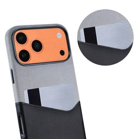 iPhone 17 Pro Max/iPhone 18 Pro Max Kuori nahkaa Korttipidike MagSafe Musta