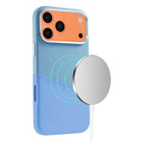 iPhone 17 Pro Max/iPhone 18 Pro Max Kuori nahkaa Korttipidike MagSafe Sininen
