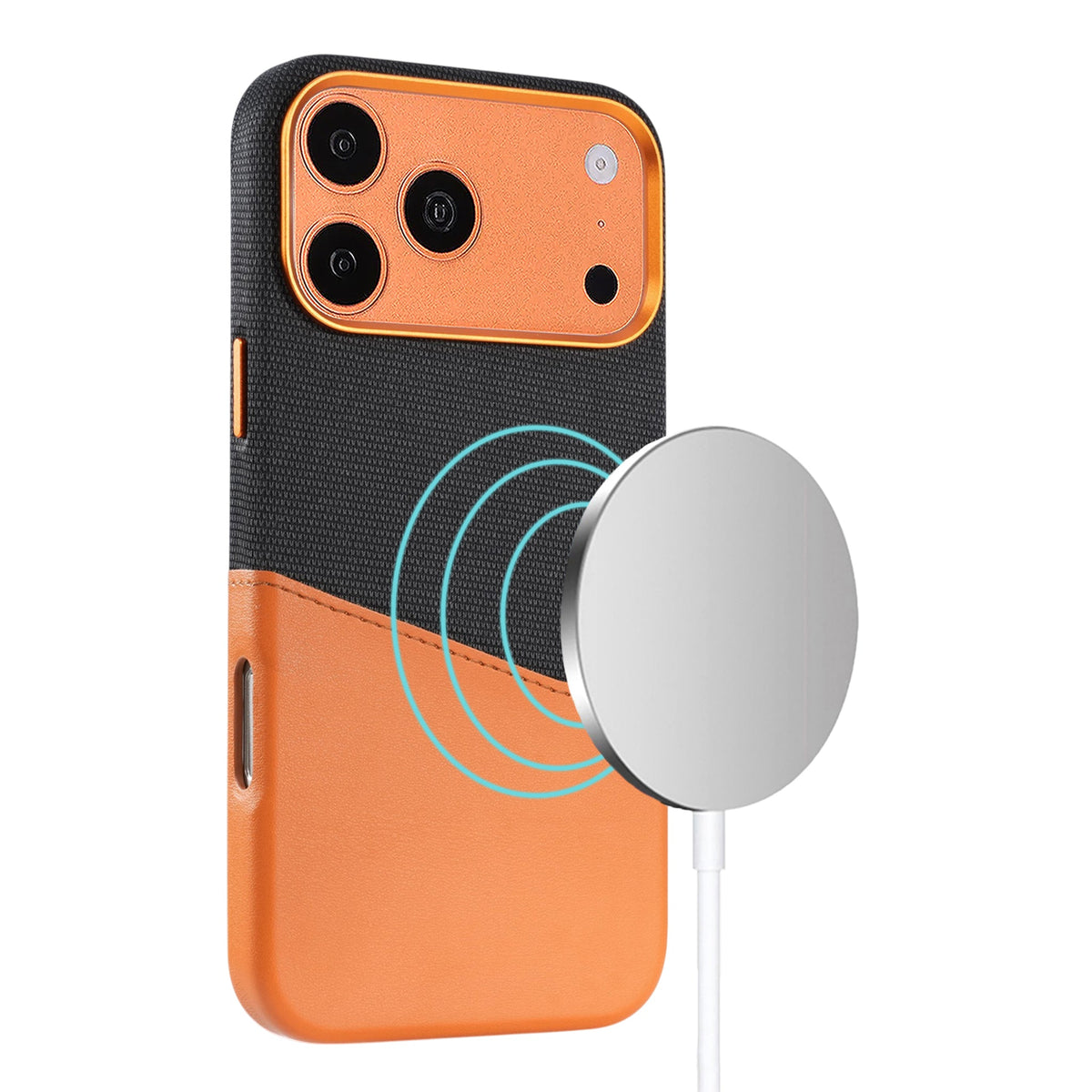 iPhone 17 Pro Max/iPhone 18 Pro Max Kuori nahkaa Korttipidike MagSafe Ruskea