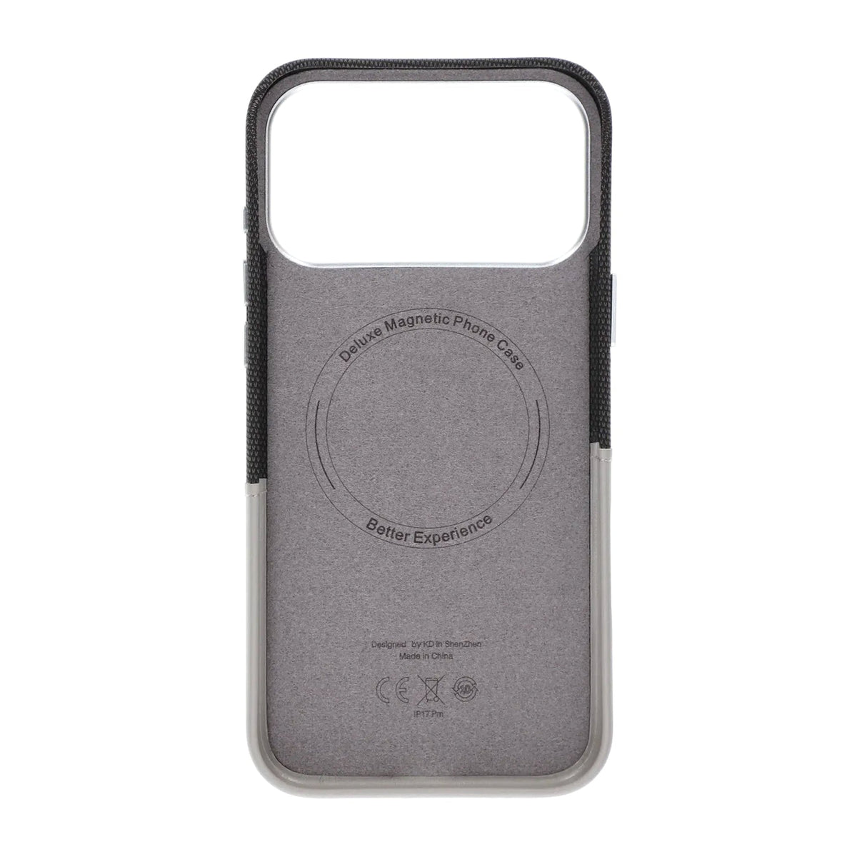 iPhone 17 Pro Max/iPhone 18 Pro Max Kuori nahkaa Korttipidike MagSafe Harmaa