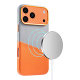 iPhone 17 Pro Max/iPhone 18 Pro Max Kuori nahkaa Korttipidike MagSafe Oranssi