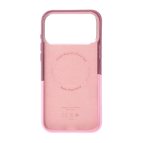 iPhone 17 Pro Max/iPhone 18 Pro Max Kuori nahkaa Korttipidike MagSafe Vaaleanpunainen